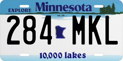 MN license plate 284MKL