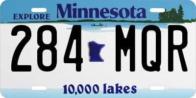 MN license plate 284MQR