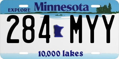 MN license plate 284MYY