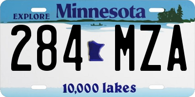 MN license plate 284MZA
