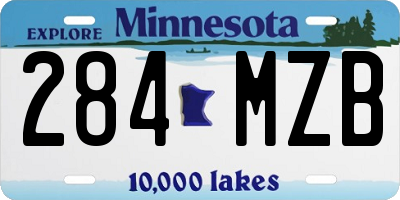 MN license plate 284MZB