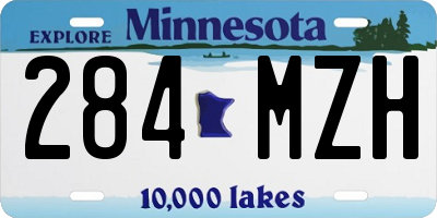 MN license plate 284MZH
