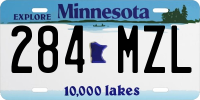 MN license plate 284MZL