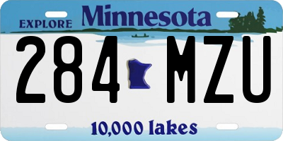 MN license plate 284MZU