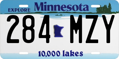 MN license plate 284MZY