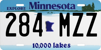 MN license plate 284MZZ
