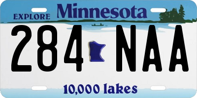MN license plate 284NAA