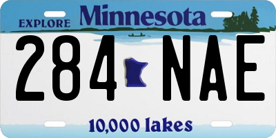 MN license plate 284NAE