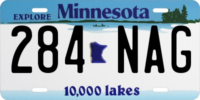 MN license plate 284NAG