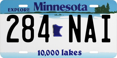 MN license plate 284NAI