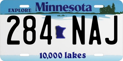 MN license plate 284NAJ
