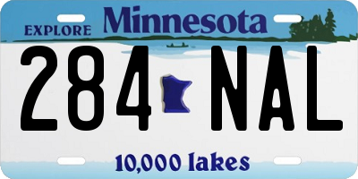 MN license plate 284NAL