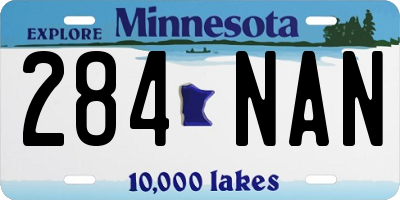 MN license plate 284NAN