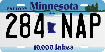 MN license plate 284NAP