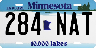 MN license plate 284NAT