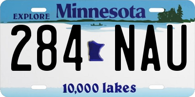 MN license plate 284NAU