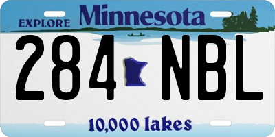 MN license plate 284NBL