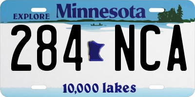 MN license plate 284NCA