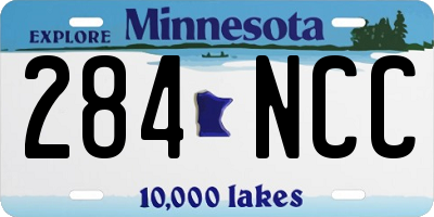 MN license plate 284NCC