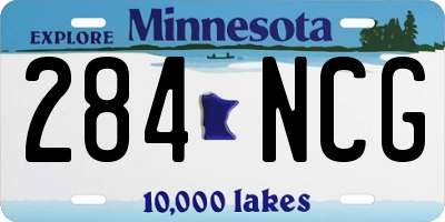 MN license plate 284NCG