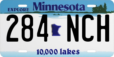MN license plate 284NCH