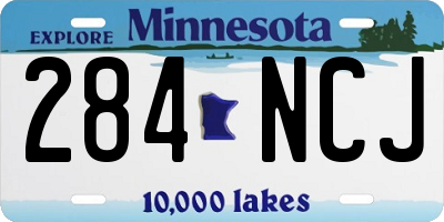 MN license plate 284NCJ