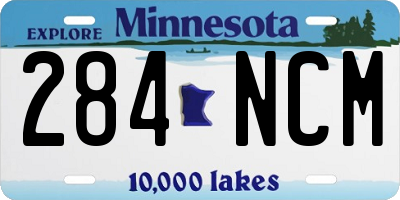 MN license plate 284NCM