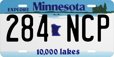 MN license plate 284NCP