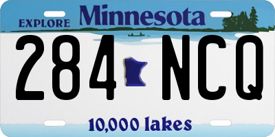 MN license plate 284NCQ