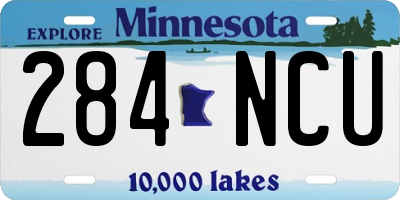 MN license plate 284NCU