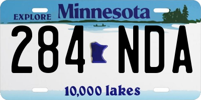 MN license plate 284NDA