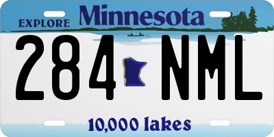 MN license plate 284NML