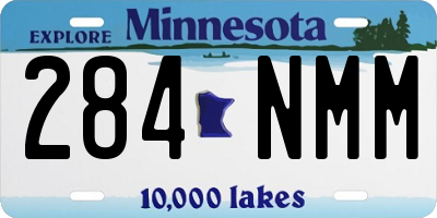 MN license plate 284NMM