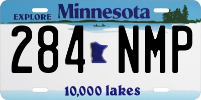 MN license plate 284NMP