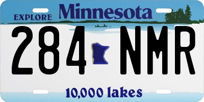MN license plate 284NMR