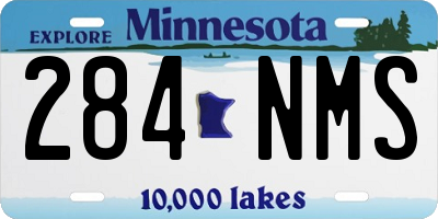 MN license plate 284NMS