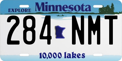 MN license plate 284NMT