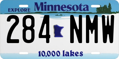 MN license plate 284NMW