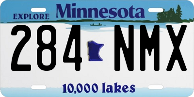MN license plate 284NMX