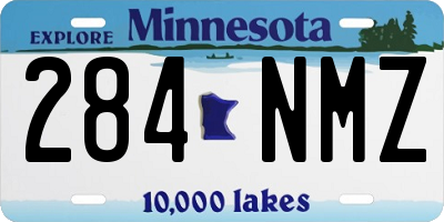 MN license plate 284NMZ