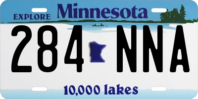 MN license plate 284NNA