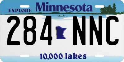 MN license plate 284NNC
