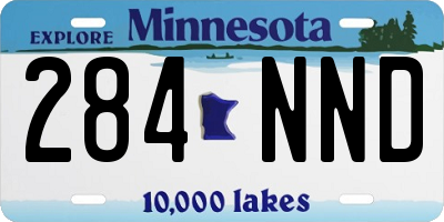 MN license plate 284NND