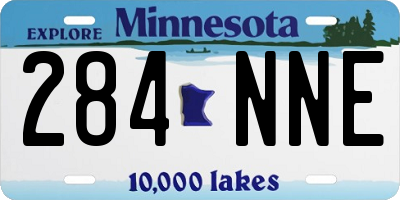 MN license plate 284NNE