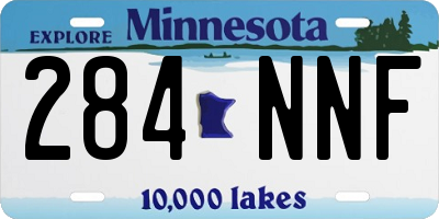 MN license plate 284NNF