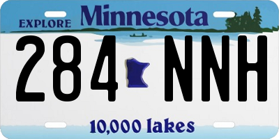 MN license plate 284NNH