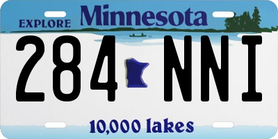 MN license plate 284NNI