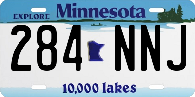 MN license plate 284NNJ
