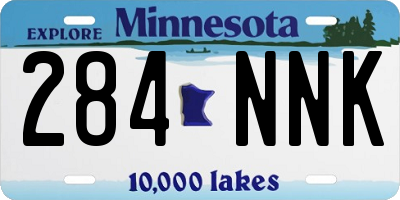 MN license plate 284NNK