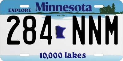 MN license plate 284NNM